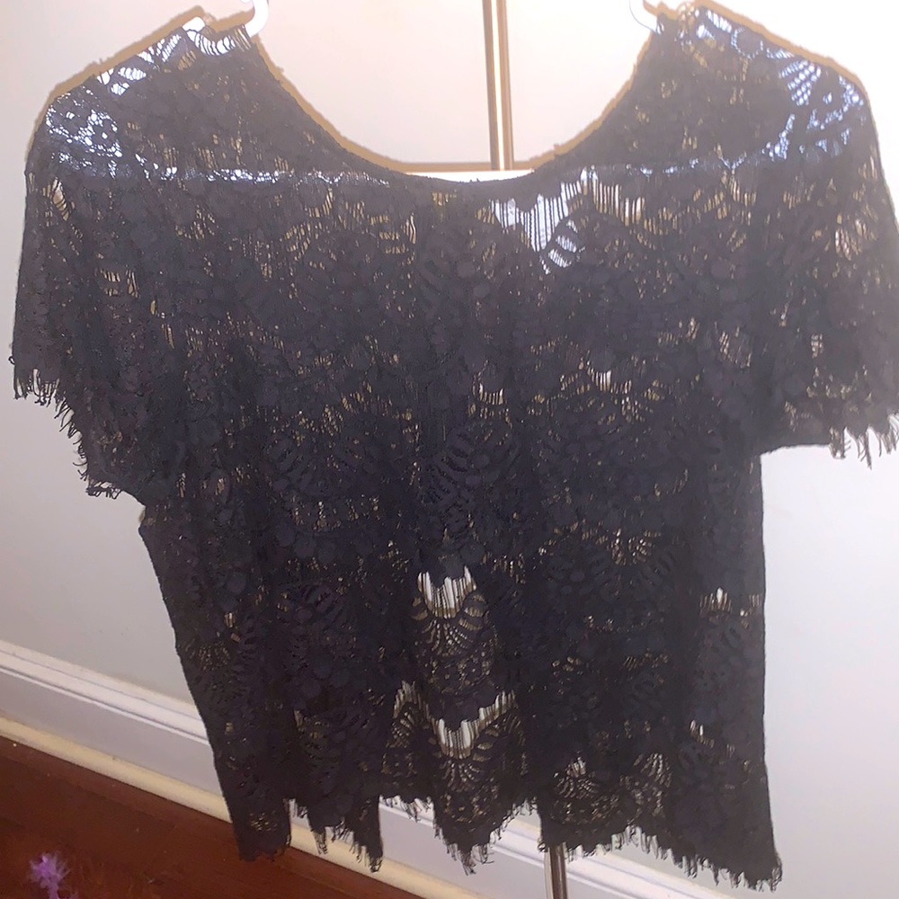 Black lace top